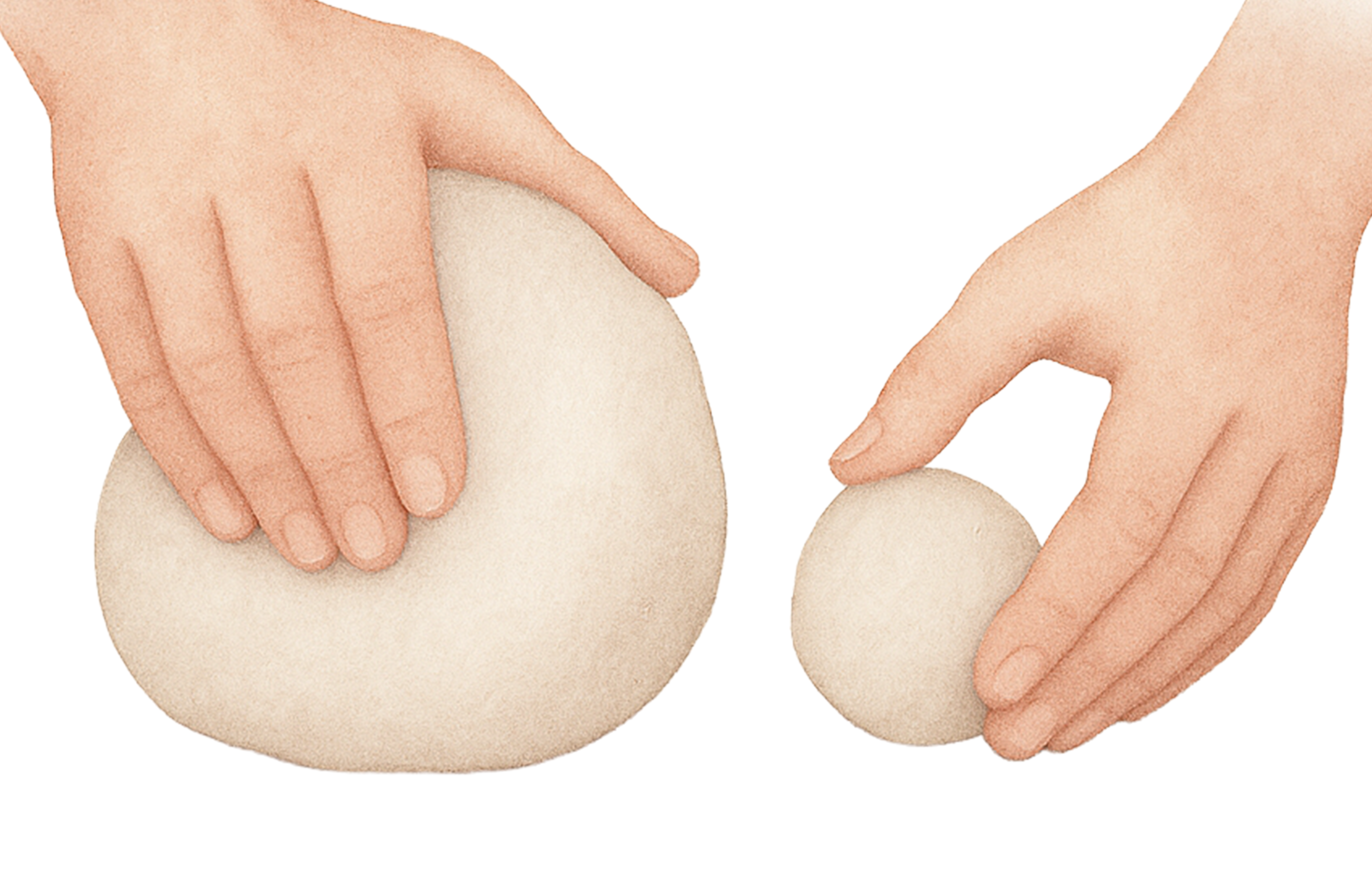 Step 1 – split the clay into two portions